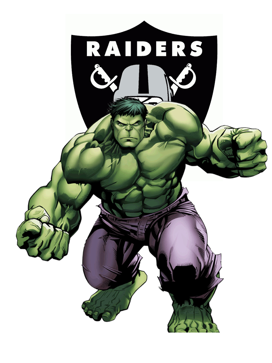 Oakland Raiders Hulk Logo vinyl decal